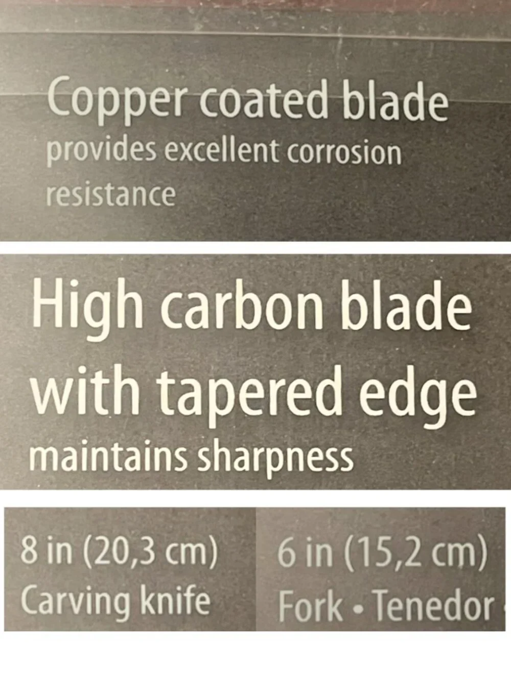Gibson Home Dynamic Duo 2 Piece Copper Coated Stainless Steel Carving Set NEW
